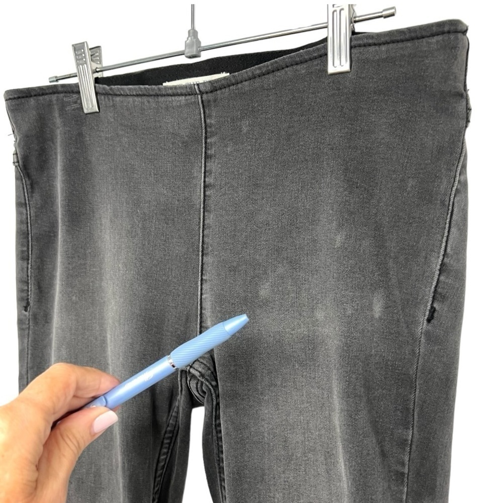 Free People Gray Penny Pull On Stretch Denim Flare Retro Jeans Women’s 27 - Picture 9 of 15
